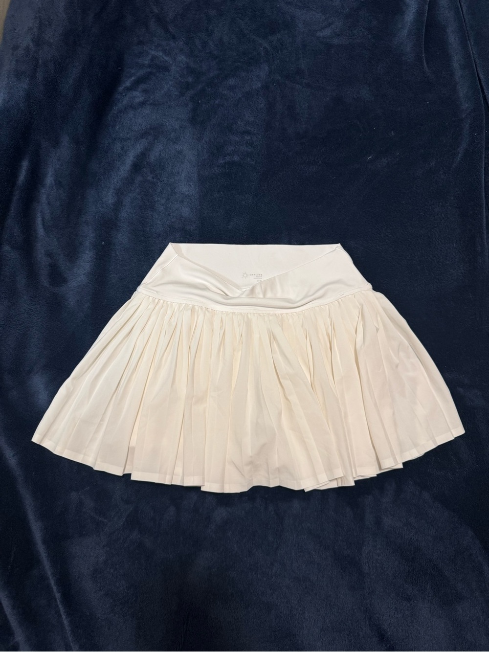 Cream Pleated Circle Skirt - Women's Skater Style